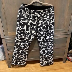 Obermeyer Black White Ski Pants Size 8 excellent condition